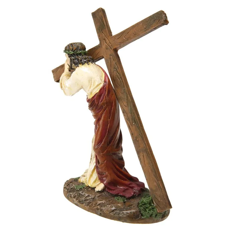 Jesus Cross Resin Statue - Image 3