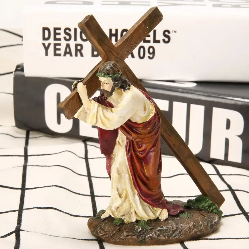 Jesus Cross Resin Statue - Image 4