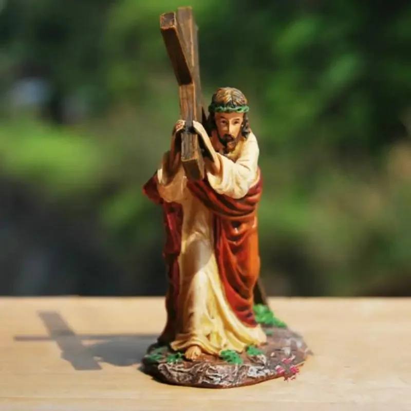 Jesus Cross Resin Statue - Image 5