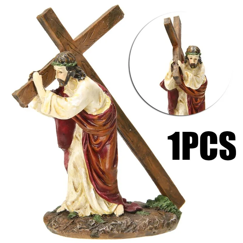 Jesus Cross Resin Statue - Image 6