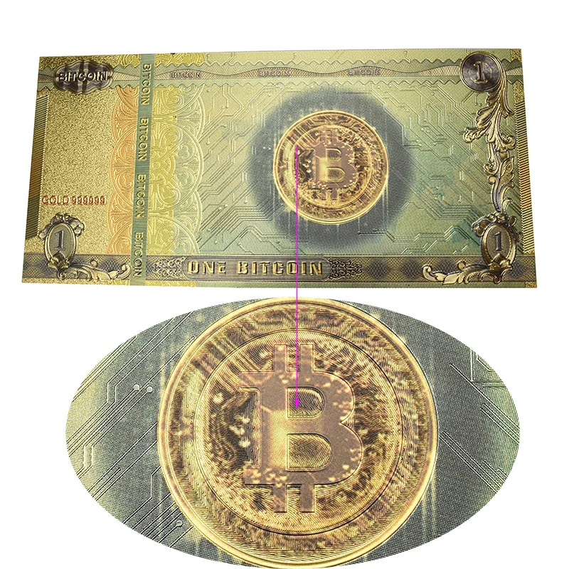 Bitcoin Gold Foil Banknote ( One dollar ) - Image 5
