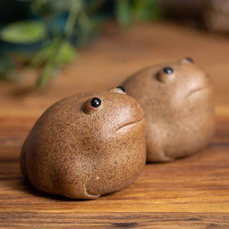 Handmade Ceramic Frog Tea Pet - Image 3