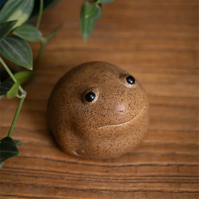 Handmade Ceramic Frog Tea Pet - Image 5