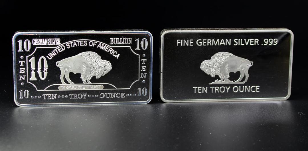 Germany Buffalo Silver Bar ( 10 Troy Ounce ) - Image 4