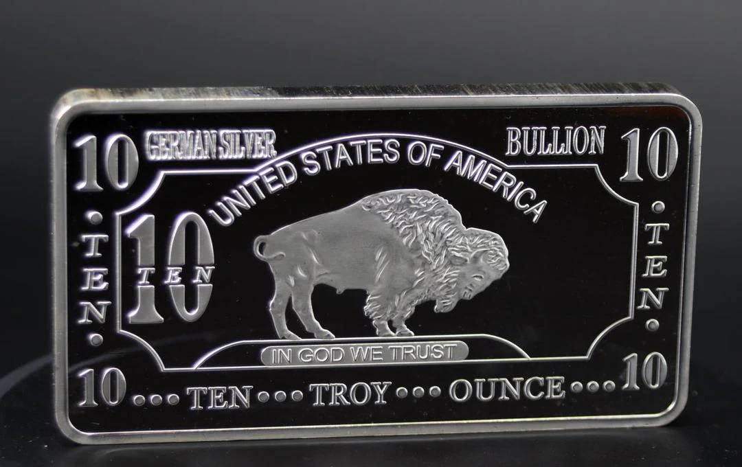 Germany Buffalo Silver Bar ( 10 Troy Ounce ) - Image 5