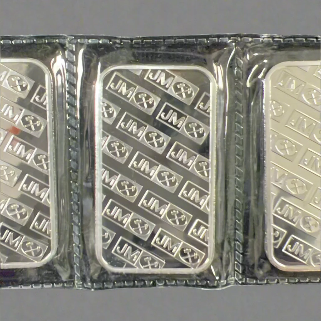 JM Silver Bar – 1 oz (5-Pack, Vacuum Sealed) - Image 5