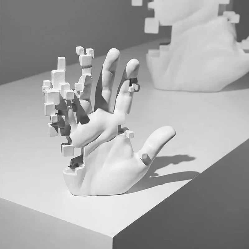 Modern Mosaic Hand Sculpture: - Image 2