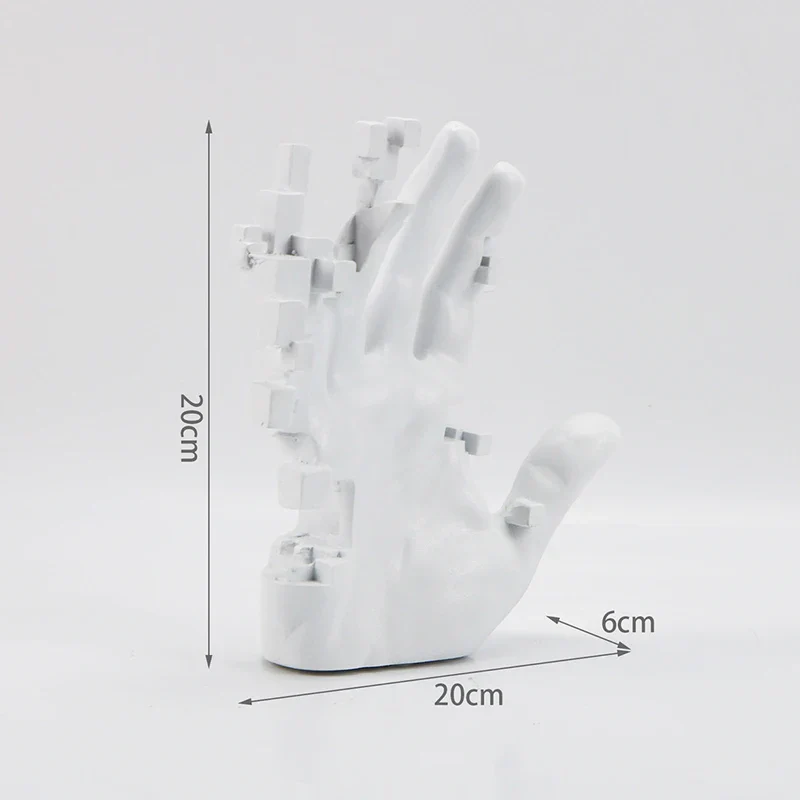 Modern Mosaic Hand Sculpture: - Image 3