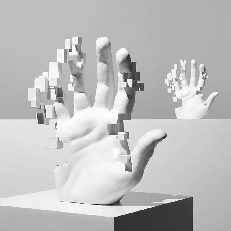 Modern Mosaic Hand Sculpture: - Image 4