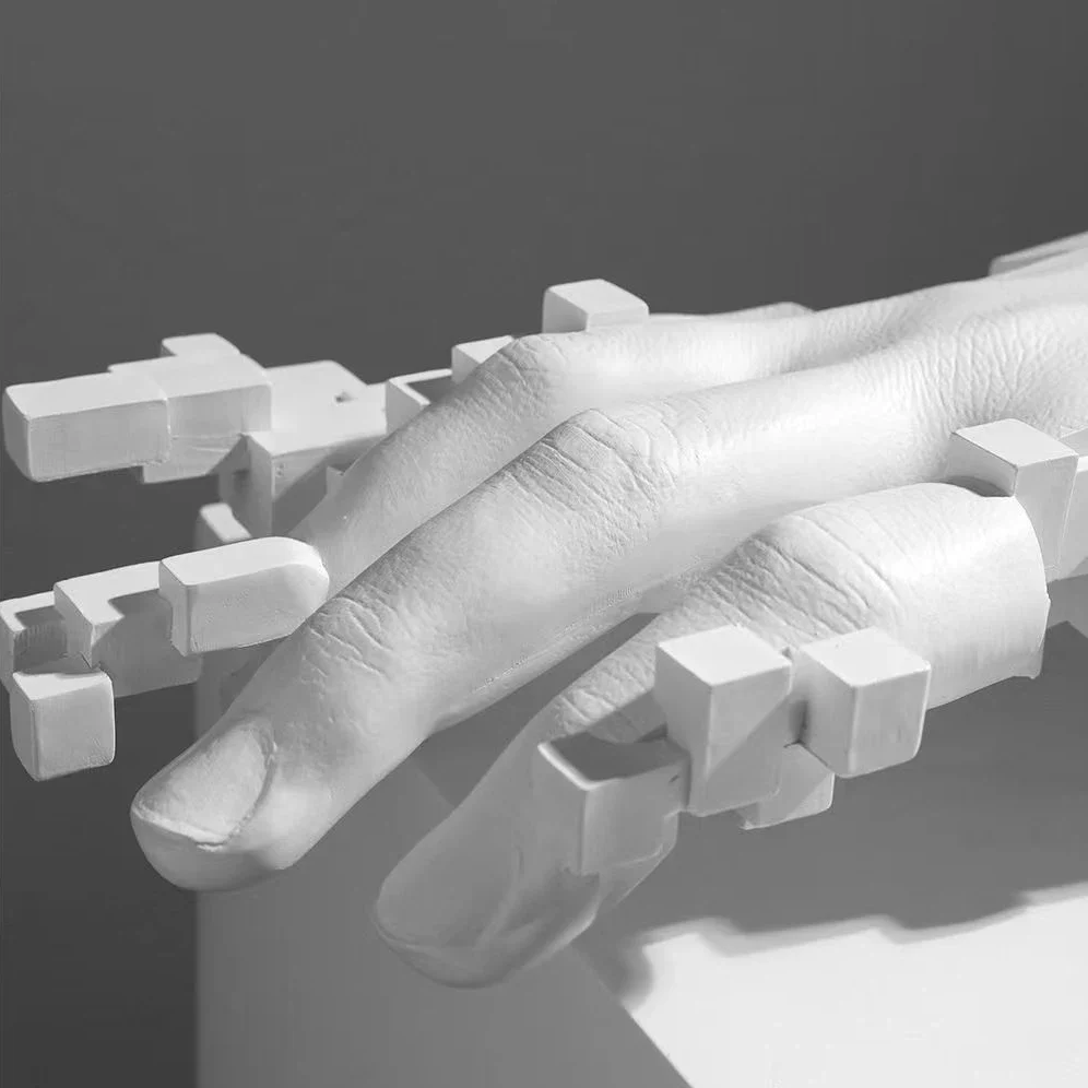 Modern Mosaic Hand Sculpture: - Image 5