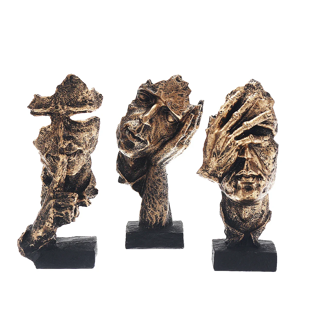 Silence is Gold: Nordic Abstract Resin Sculpture - Image 3