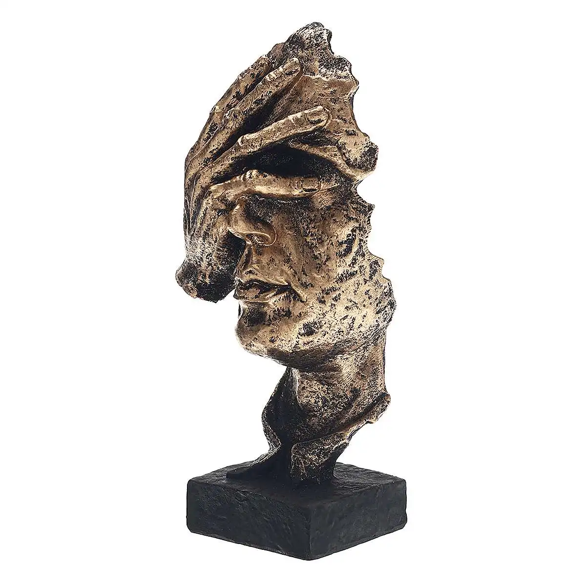 Silence is Gold: Nordic Abstract Resin Sculpture - Image 8