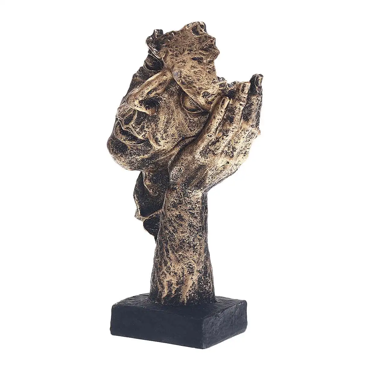 Silence is Gold: Nordic Abstract Resin Sculpture - Image 9