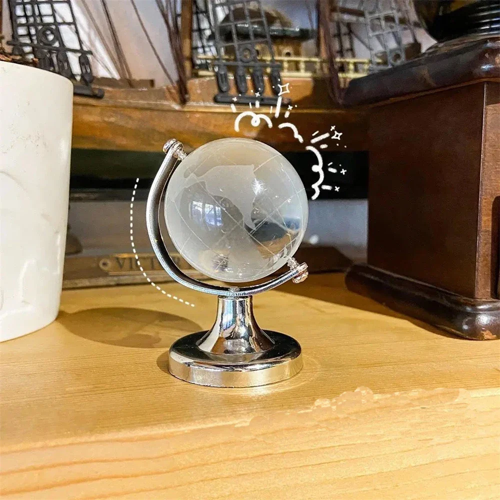 Crystal Clear Desk Globe with Stand - Image 3