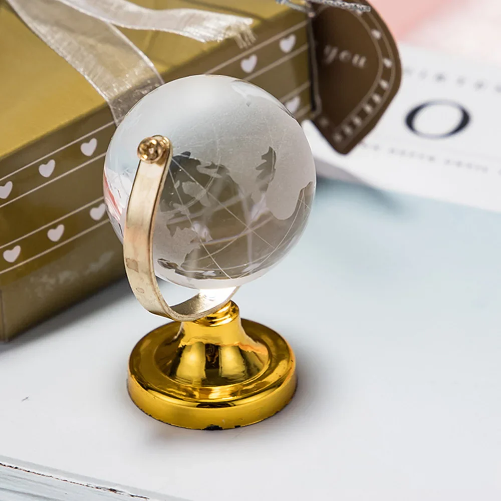 Crystal Clear Desk Globe with Stand - Image 5