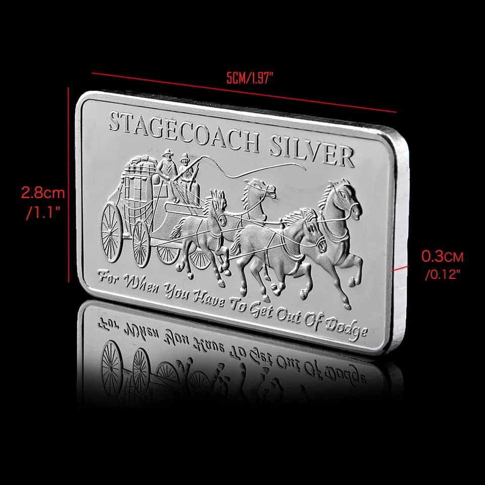 Stagecoach Silver Bar ( 1 Troy Ounce ) - Image 5