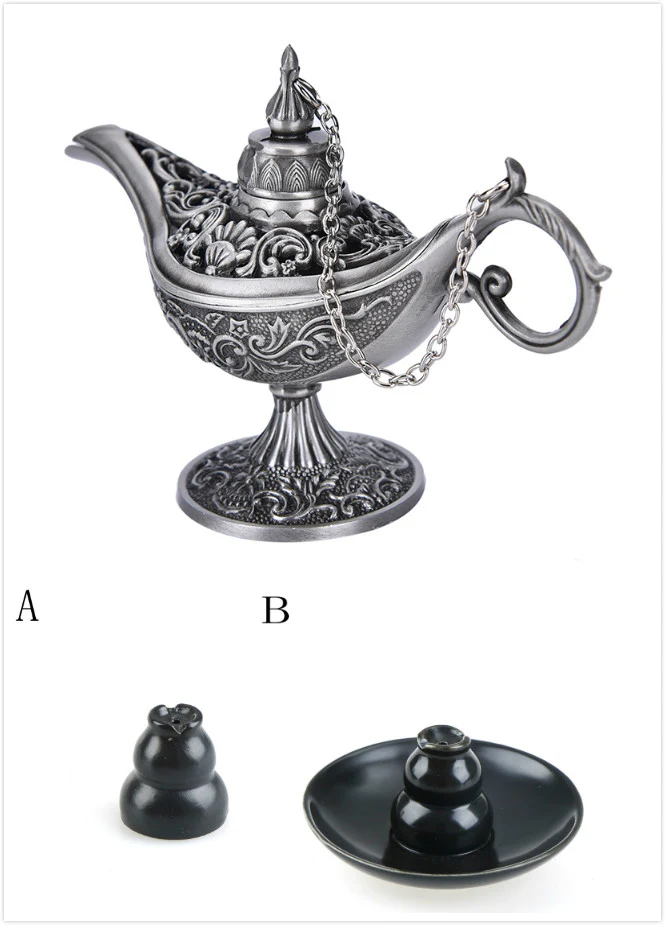 Vintage Aladdin Magic Genie Lamp Incense Burner - Image 4