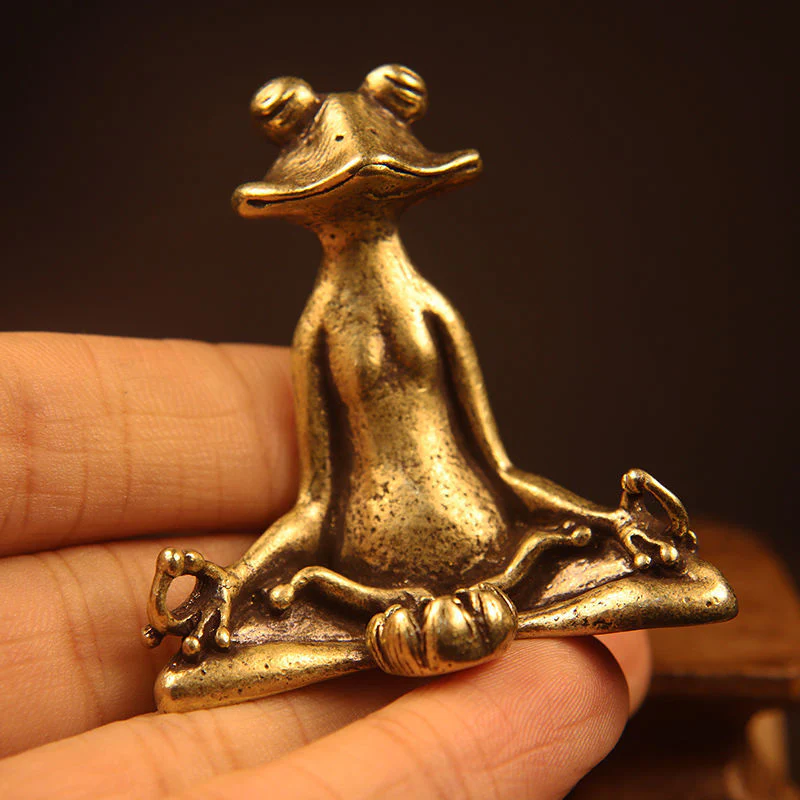 Zen Frog Meditation Statue - Image 3